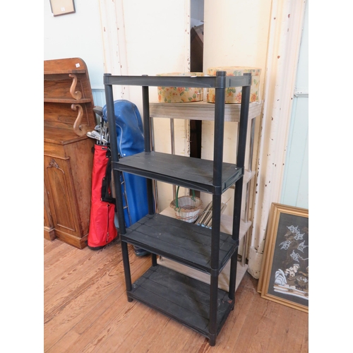 463 - Two Wooden Racks and one Plastic Rack