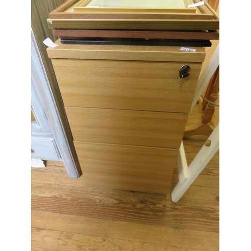 470 - Modern Pine Three Drawer Filing Cabinet