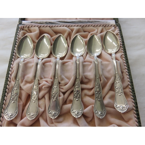 96 - Cased Set of Danish Silver Teaspoons