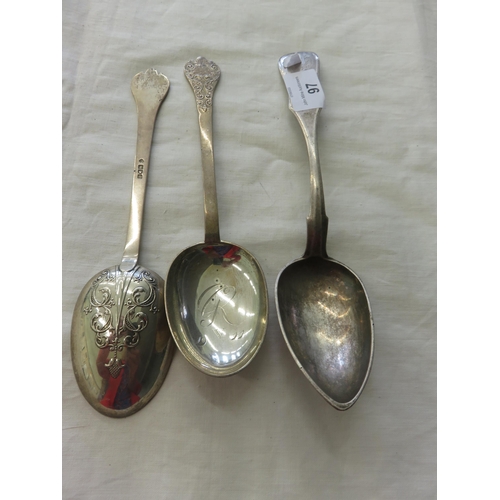 97 - Three Silver Serving Spoons