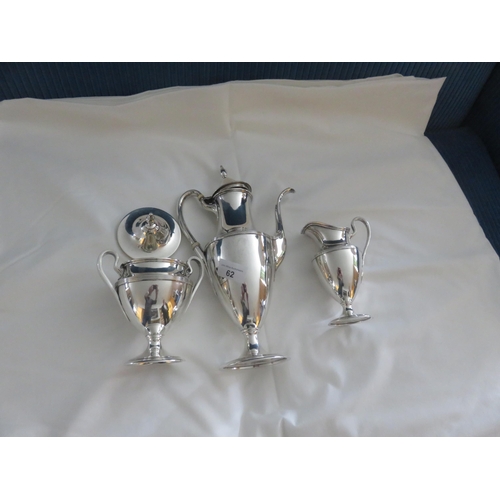 62 - Three piece Tiffany & Co. Sterling Silver Coffee Service, 37½ troy ozs.