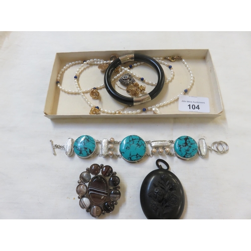 104 - Small Lot of Silver Jewellery and Others