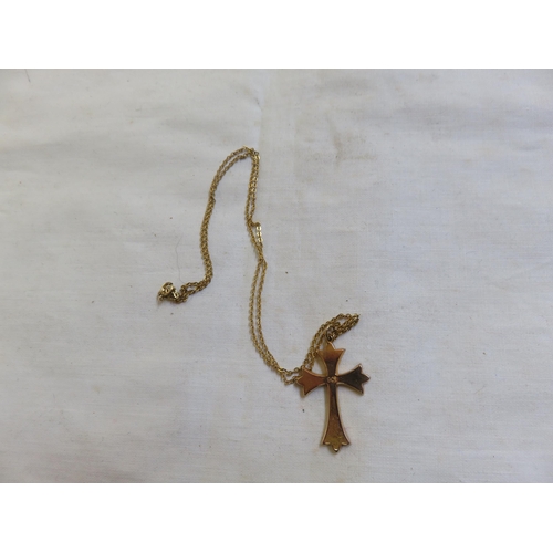 133 - 9ct Gold Crucifix on Chain