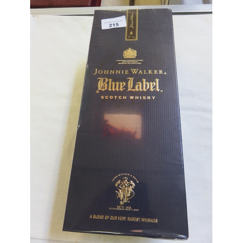 215 - Boxed Bottle of Johnnie Walker Blue Label