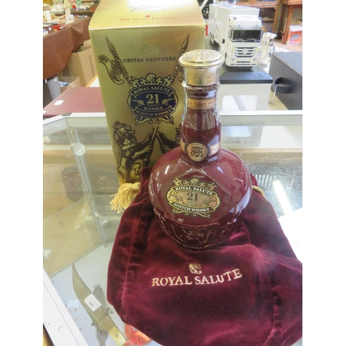 218 - Boxed Bottle of Chivas Royal Salute 21 year old 