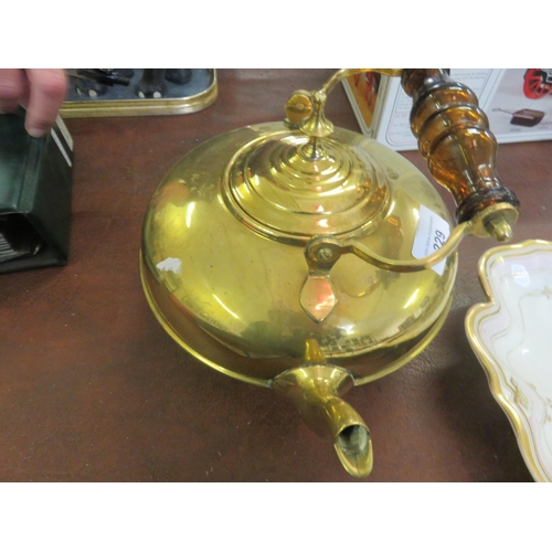 229 - Brass Kettle with Glass Handle