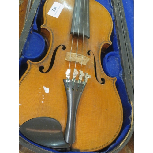 382 - Early 20th Century Cased Students Violin