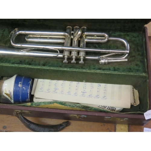 386 - Cased Trumpet