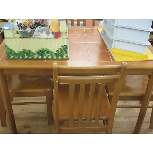 412 - Modern Kitchen Table and Four Chairs