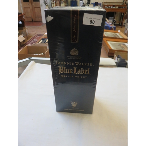 80 - Boxed Bottle of Johnnie Walker Blue Label