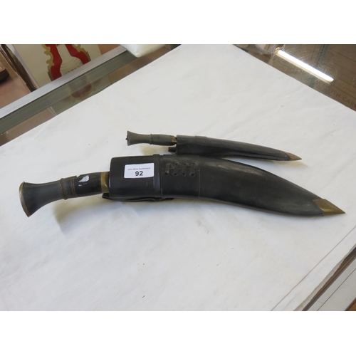 92 - Two Kukri Knives in sizes