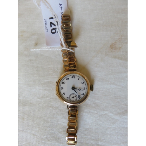 126 - 9ct. Gold Cased Ladies Watch