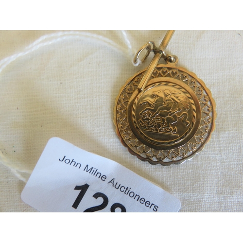 128 - Mounted Coin Pendant