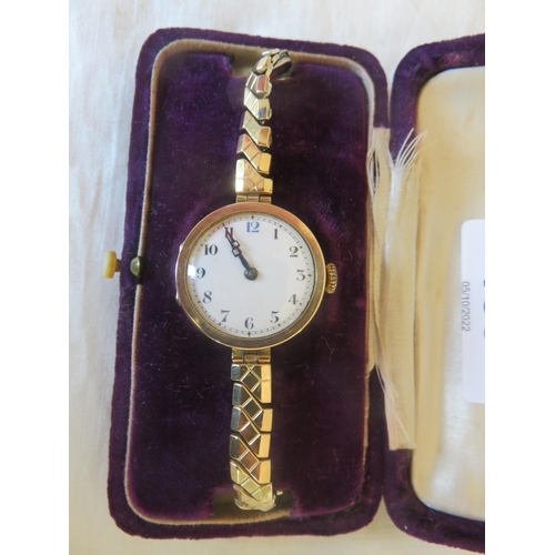 133 - 9ct. Gold Ladies Wrist Watch