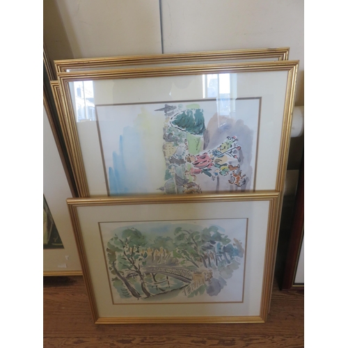 14 - Set of four Framed Watercolours 