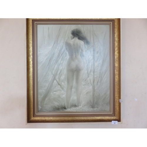 21 - Framed Modern Oil Painting 