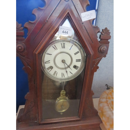 444 - Two Mantel Clocks, three Ceiling bowls