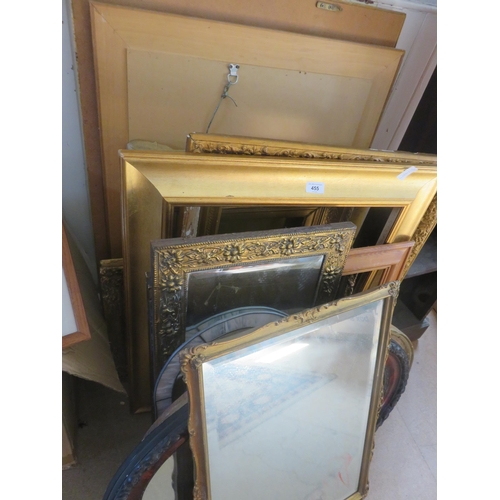 455 - Large quantity of Mirrors and frames