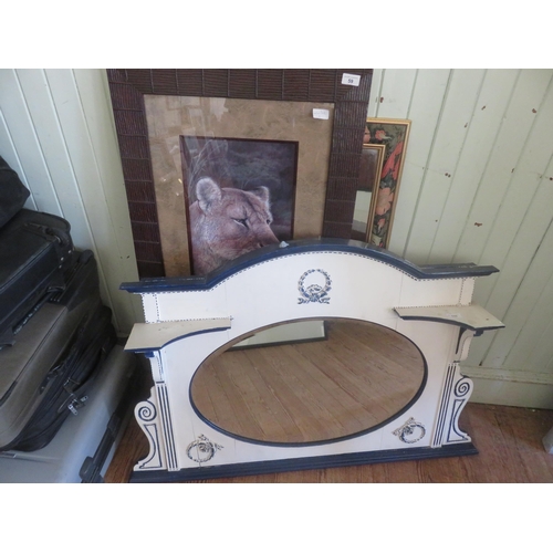 59 - Large Mirror and Framed Picture 