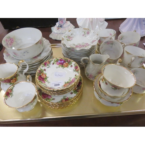 209 - Part Country Rose Tea Ware and Limoges Tea Set