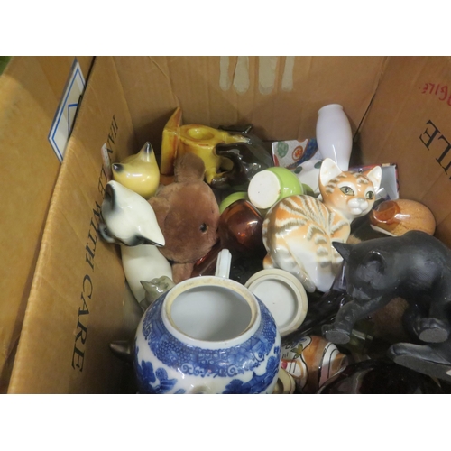 214 - Four boxes of Bric-a-Brac