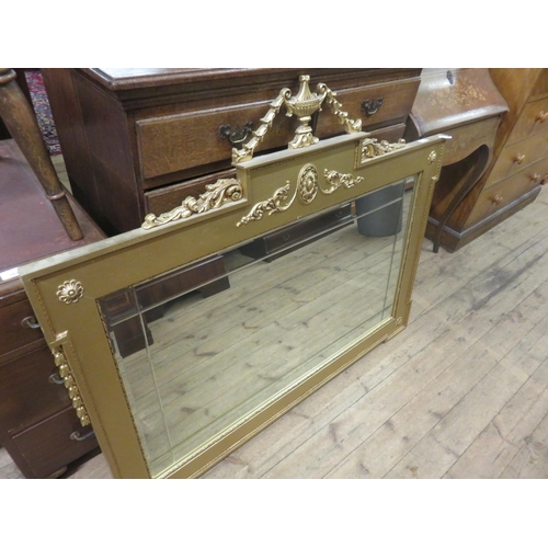 384 - Large Reproduction Gilt Framed Over Mantel Mirror