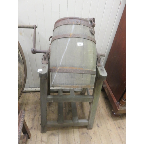 395 - Vintage Wooden Butter Churn on Stand