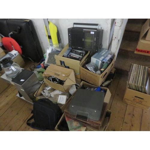 410 - Large Lot of Electricals, Projectors, Car adios, Light Fitting etc