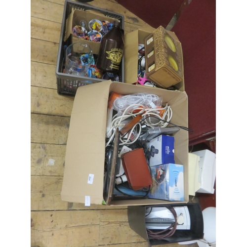 424 - Large Lot - Electrical Items and Beers Glasses