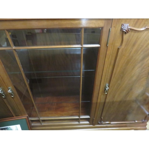 427 - Mahogany and Glazed Three Door Display Cabinet