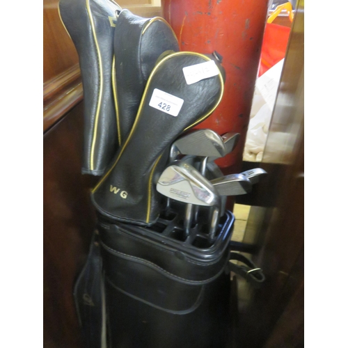 428 - Golf Clubs and Bag