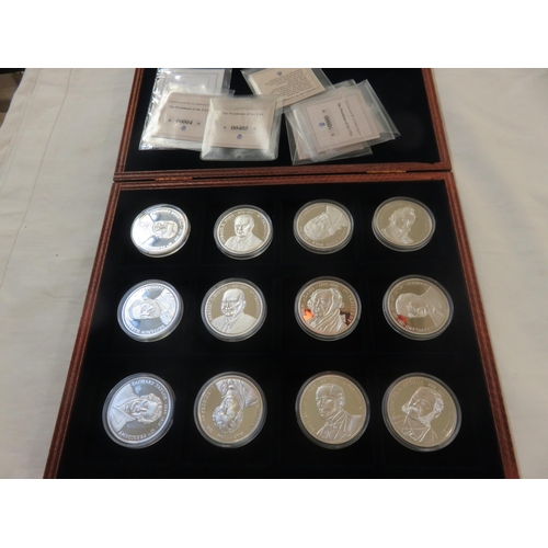 73 - Case of Twelve US Presidents Silver Plated Coins