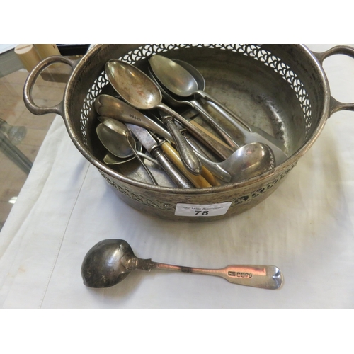 78 - Quantity of Plated Cutlery and a William Jamieson Aberdeen Spoon