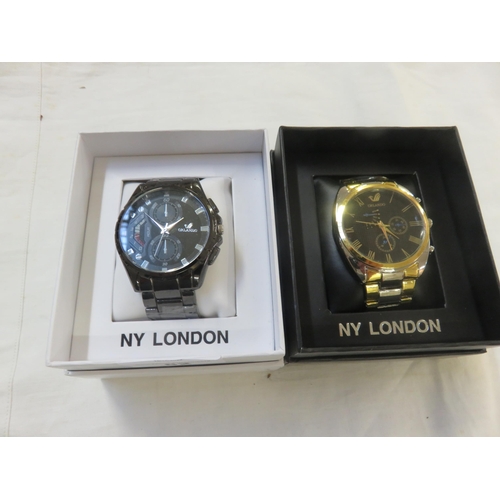 82 - Two NY London Orlando Mens' Wrist Watches