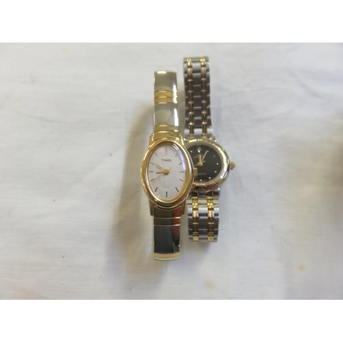 88A - Two Ladies Timex Watches - one with Expandable Steel and Gilt Bracelet, the other with Metal Expanda... 