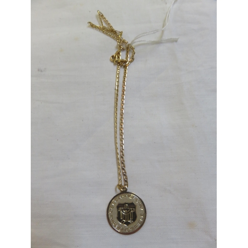 99 - German/Austrian medallion on 9ct gold chain