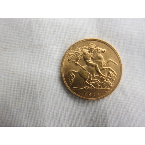 120A - 1914 Gold Half Sovereign