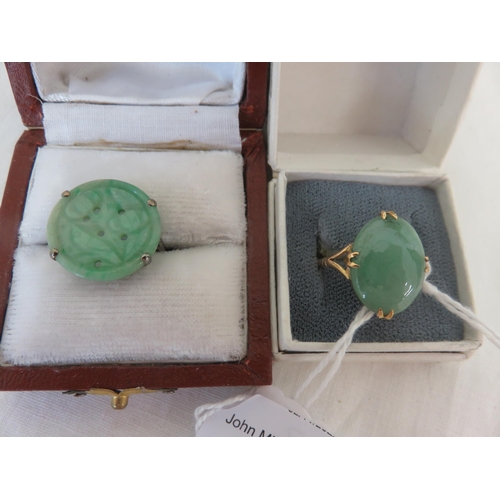 144 - 2 Jade Style Dress Rings