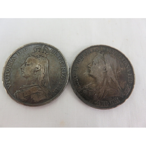 156 - 1896 and 1889 Crowns