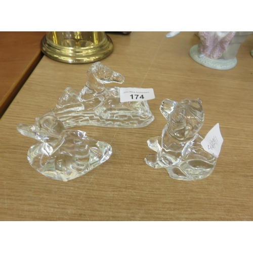 174 - Waterford Crystal - Duck, Horse and Dog