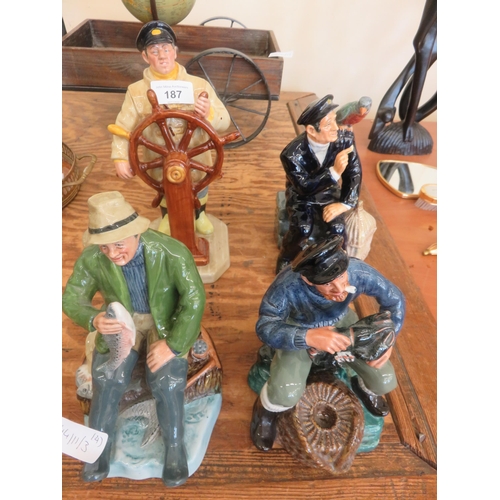 187 - Four Doulton Figures