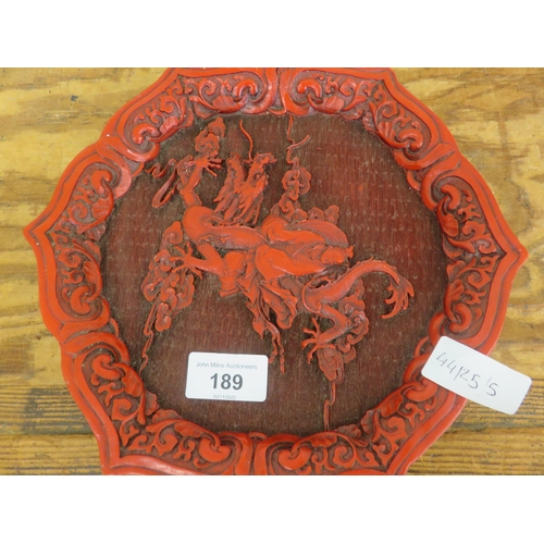 189 - Red Cinnabar Plate