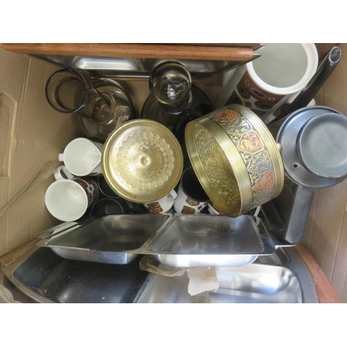 252 - Box Containing Coffee Sets plus Portmerion Pieces