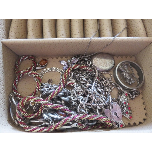 96 - Box of Assorted Silver and Other Jewellery