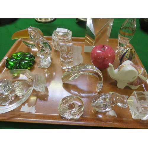 185 - Tray with Glassware, tiffany etc