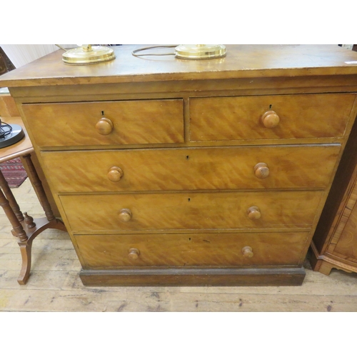 445 - Victorian Satinwood Chest of Drawers