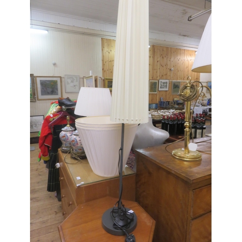 449 - Modern Metal Framed Floor Lamp and Shade