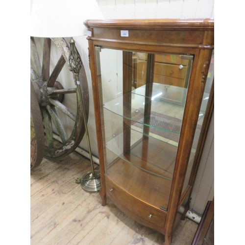 454 - Mahogany Glass Front Display Unit