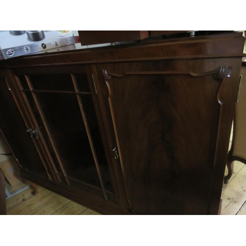 461 - Mahogany and Glazed Three Door Display Cabinet