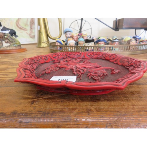 189 - Red Cinnabar Plate